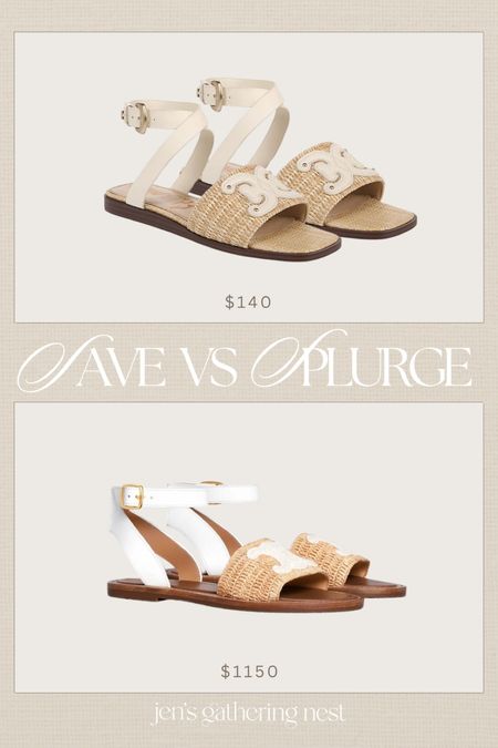 Just ordered 🤍 These designer look for less sandals are so gorgeous 🐚 & they also come in brown 

#sandals #lookforless #savevssplurge #celine #raffiasandals #wovensandals #summersandals #sandals #resortwear #vacay #summer #ootd 

#LTKStyleTip #LTKShoeCrush #LTKSaleAlert