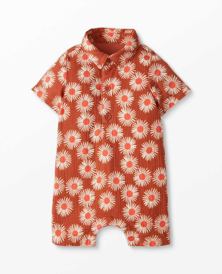 Baby Collared Muslin Romper | Hanna Andersson