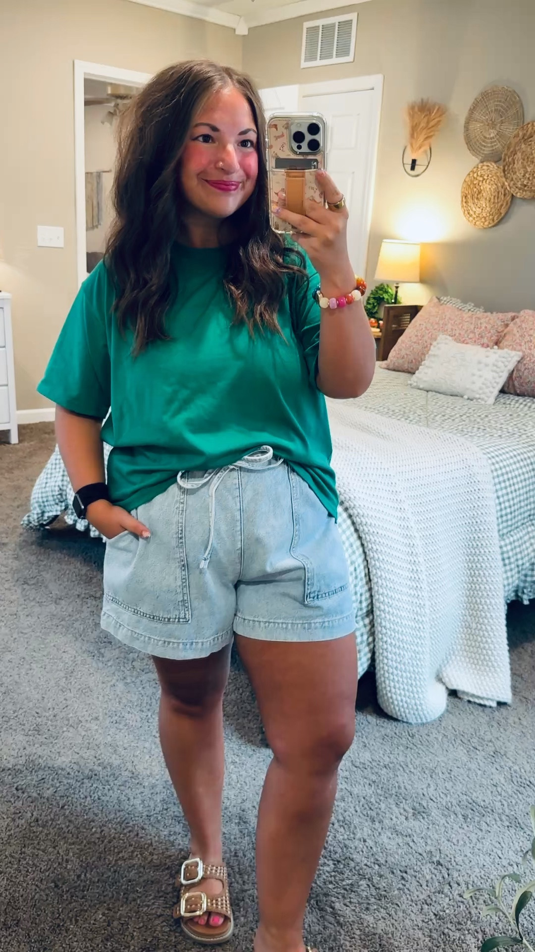 You can't go wrong with a basic tee & denim shorts!

sandals: fit true to size // wearing a 5
shorts: fit true to size // wearing a large
tee: fits a tad small // wearing an XL 

 #LTKootd #LTKMidsize