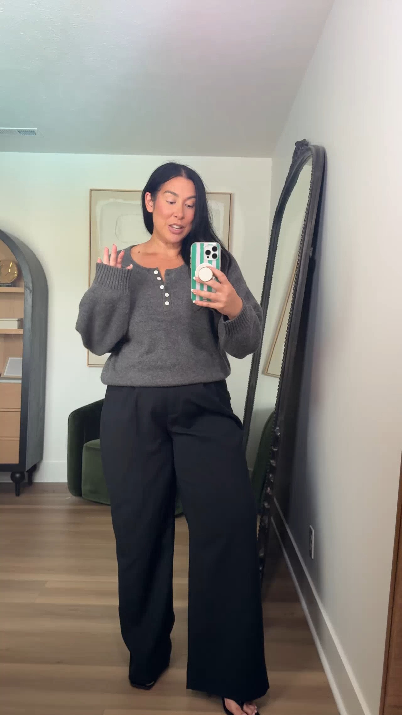 These are my holy grail trousers! Soft belly approved and high rise, perfect styled with this trendy soft henley top! Wearing a large on top and XL long on the bottom. Midsize, midsize fashion, fall fashion, Abercrombie

#LTKSeasonal #LTKMidsize