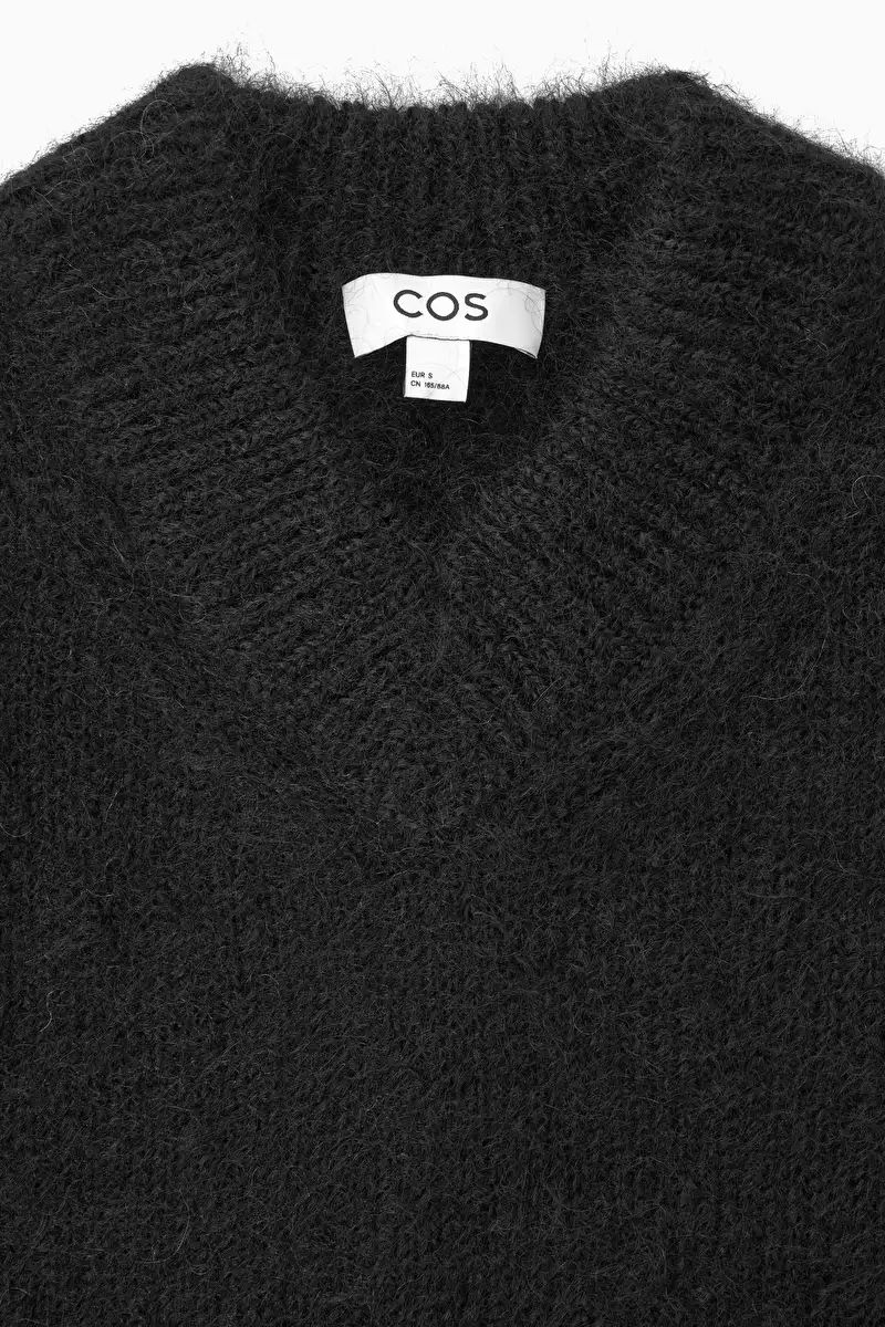 CROPPED V-NECK MOHAIR SWEATER | COS (US)