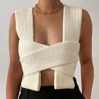Femme Cradle - Knitted Bandage Top | YesStyle | YesStyle Global