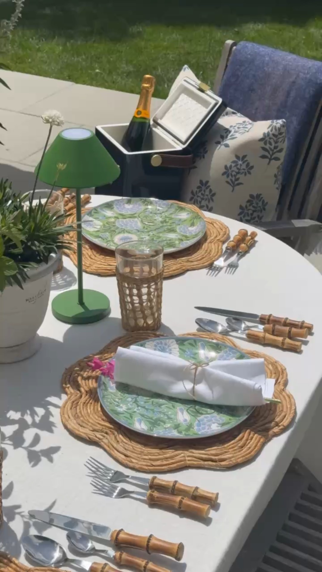 Outdoor patio table scape inspo! My melamie plates are Anthro but they sold out so I linked a similar set!

#LTKOver40 #LTKSeasonal #LTKHome
