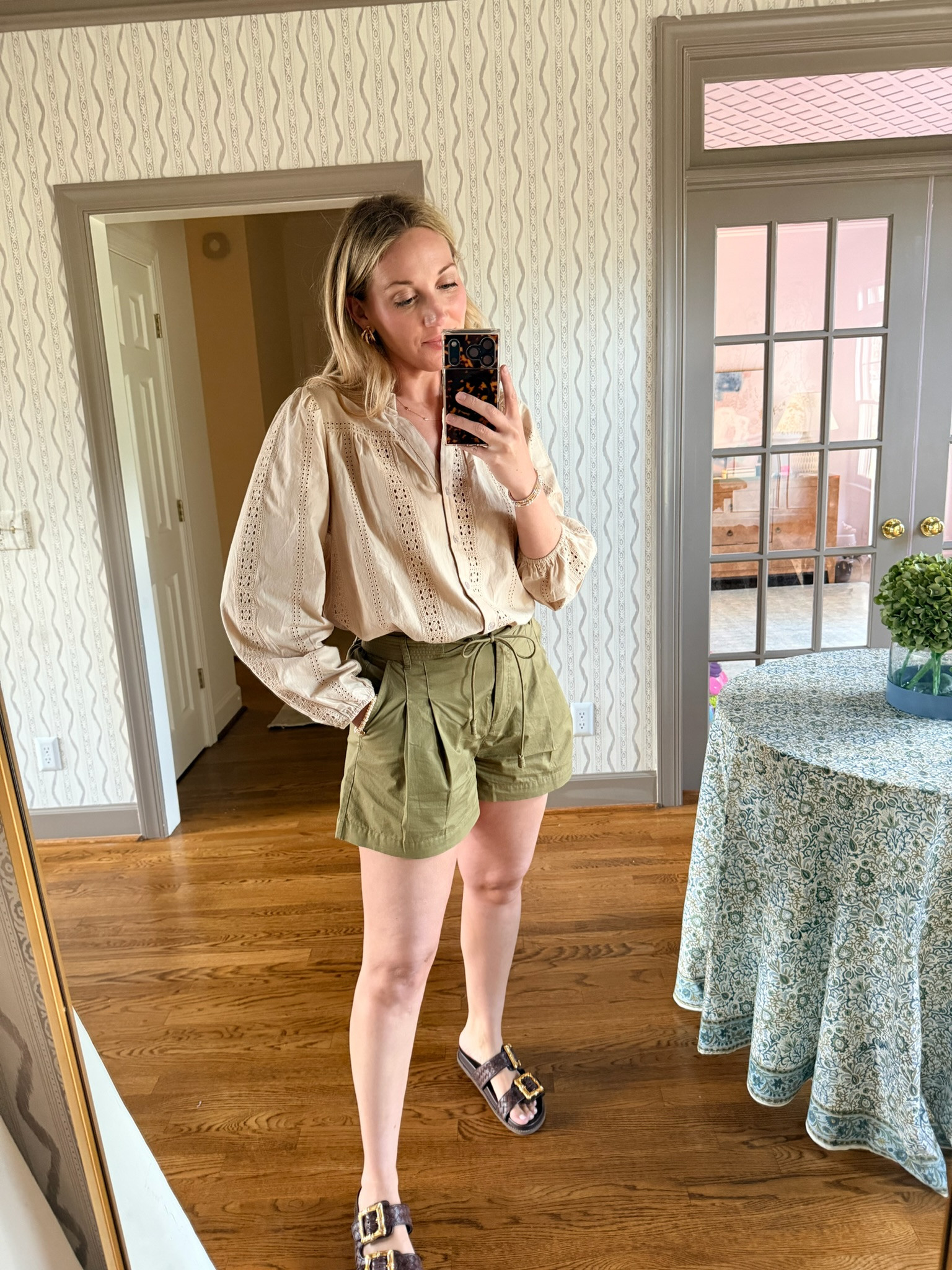 Pairing these shorts with a blouse is the perfect combo for a day out on the town! 
Wearing a Medium in the top. 
#AmazonFashion #TheSouthernSource #OOTD 

 #LTKdayinmylife #LTKgrwm #LTKootd