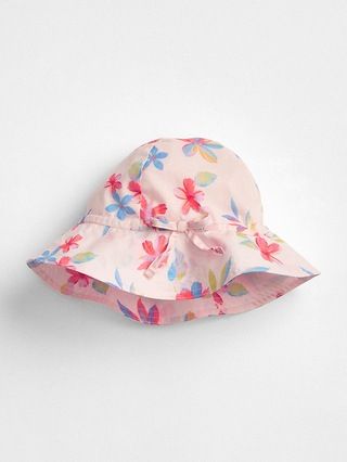 Gap Baby Floral Floppy Hat Pink Cameo Size 0-6 M | Gap US