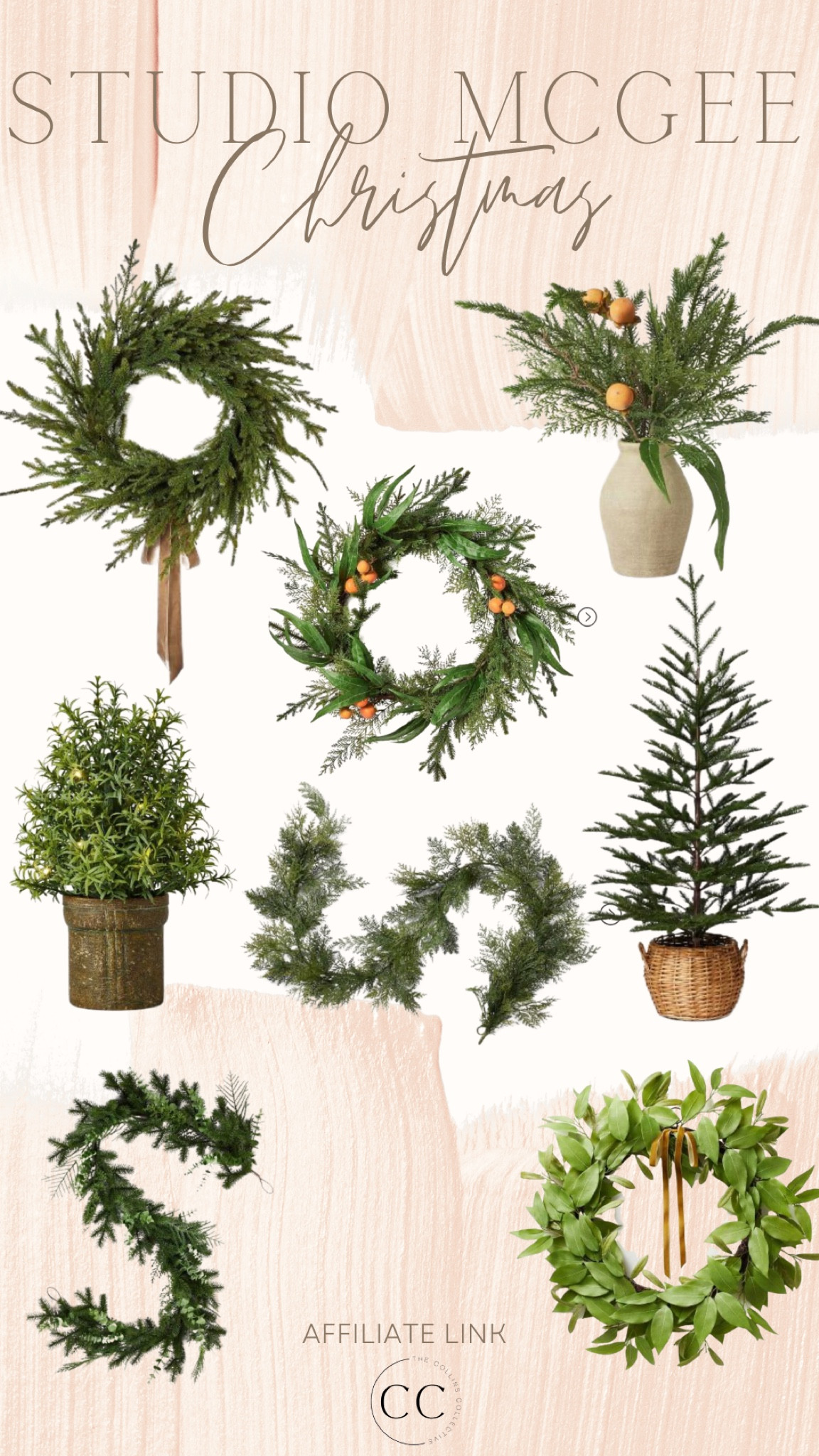 Studio McGee greenery, Christmas garland, Christmas wreath, winter wreath, small potted Christmas tree, winter stem arrangement 

#LTKhome #LTKfindsunder100 #LTKHolidaySale