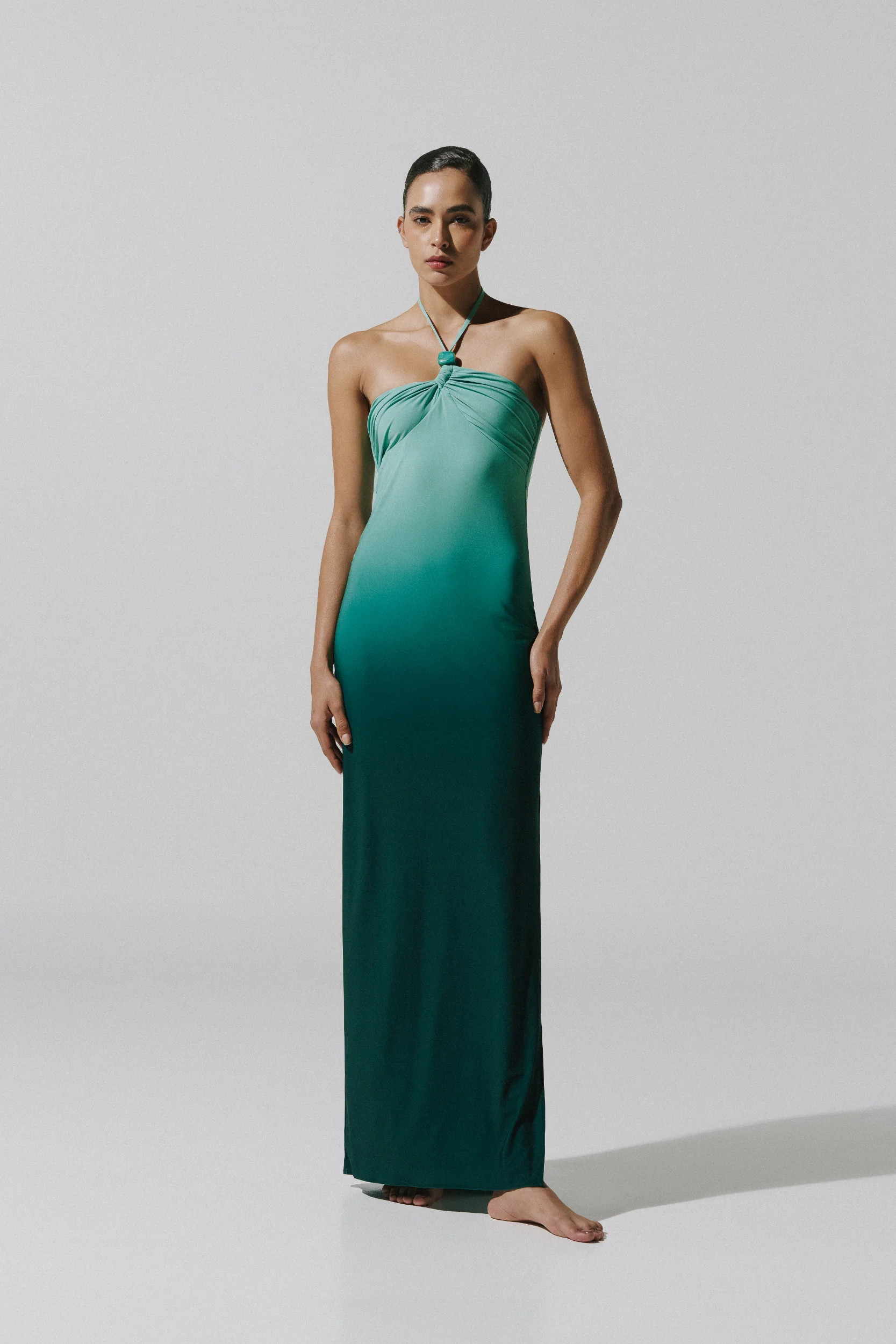 Bari Maxi Dress in Green - Resort 26 | BAOBAB INT