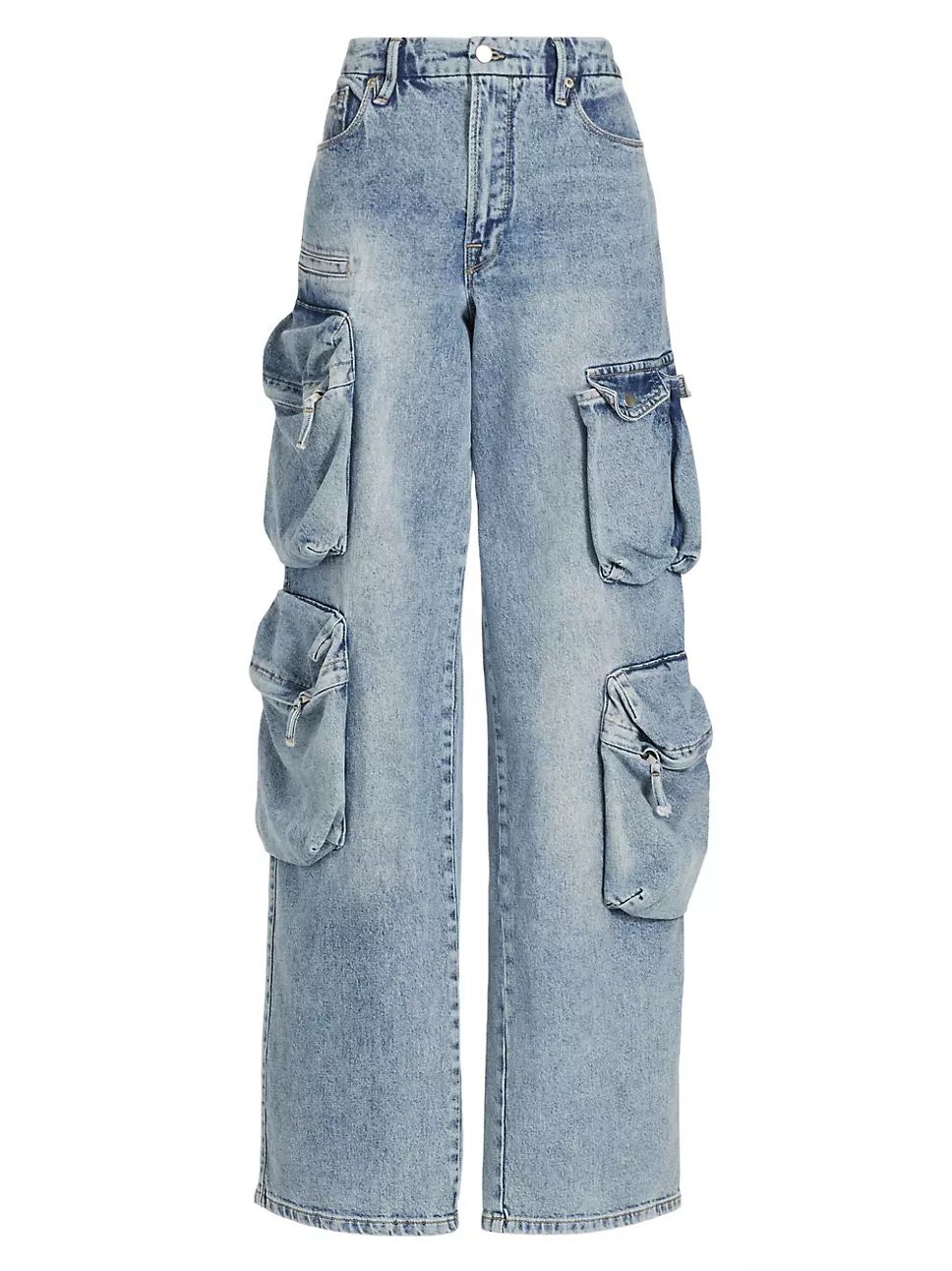 Wide-Leg Cargo Jeans | Saks Fifth Avenue