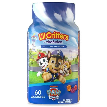 L’il Critters Paw Patrol Childrens Multivitamin Gummies for Childrens Health, Mixed Fruit, 60 Count | Walmart (US)