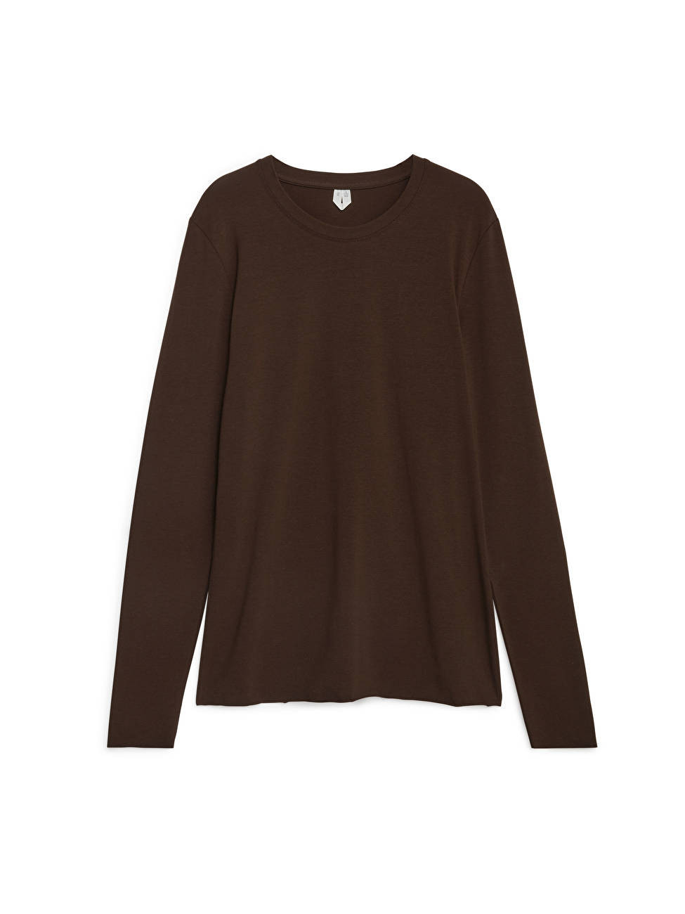 Lyocell Blend Long Sleeve - Dark Brown - ARKET GB | ARKET (US&UK)