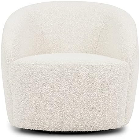POLY & BARK Alma Swivel Lounge Chair, Ivory White Boucle | Amazon (US)