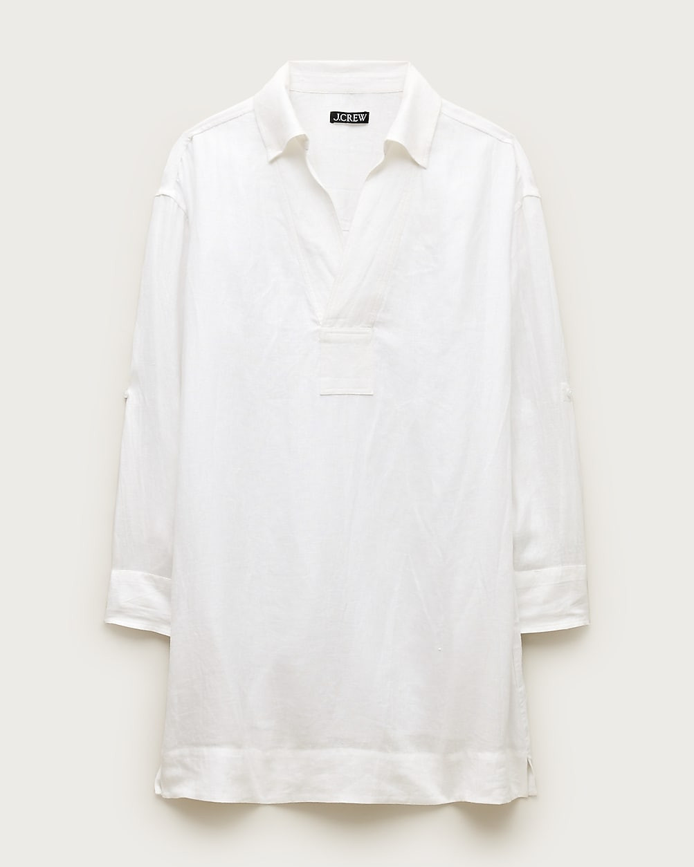 V-neck popover dress in linen | J. Crew US