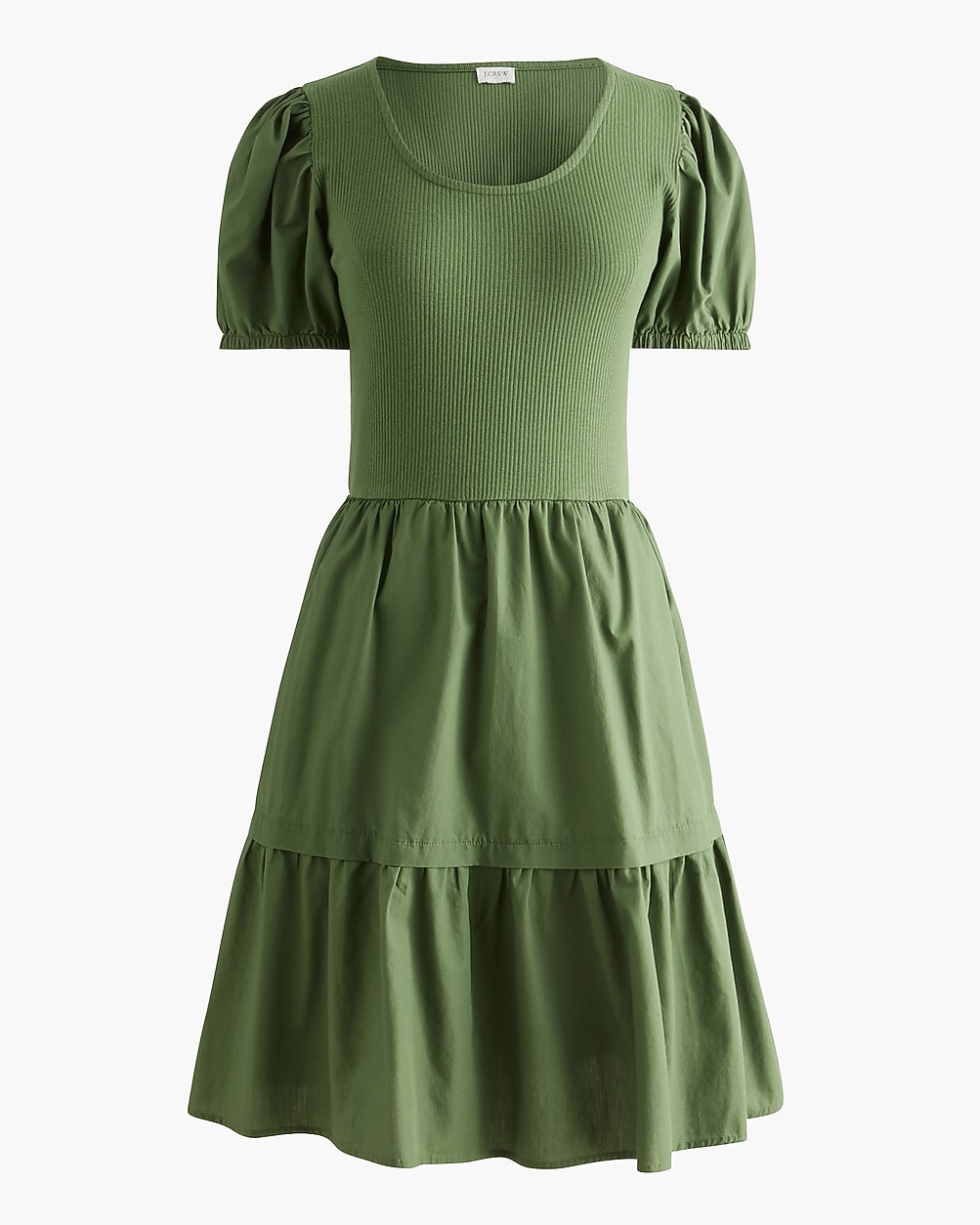Puff-sleeve knit mixy mini dress | J.Crew Factory