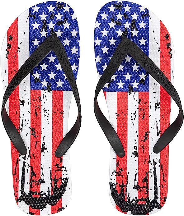 essential cocoon Unisex Summer American Flag Star Flip Flops Slippers Funny 4th of July Independe... | Amazon (US)