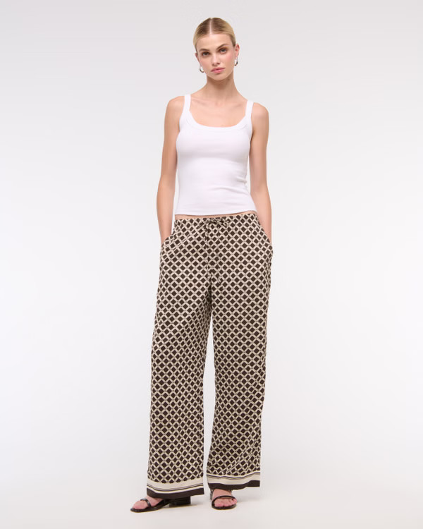 Drapey Wide Leg Pull-On Pant | Abercrombie & Fitch (US)