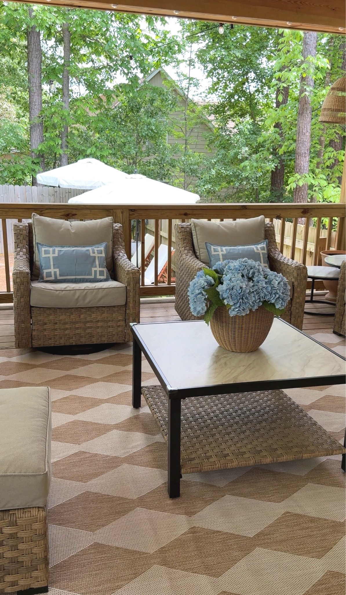 The favorite spot on our deck- our Outdoor chairs - and they are on sale- $100 off! 
Set of 2
Come with covers
Scotchguard treated
360°swivel and glide

#LTKSeasonal #LTKHome #LTKSaleAlert