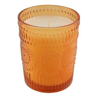 Cottage Flower Scented Yellow Embossed Glass Jar Candle by Ashland® | Michaels Stores
