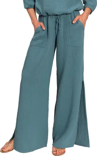 Everyday Ritual Riley Gauze Split Hem Pants | Nordstrom | Nordstrom