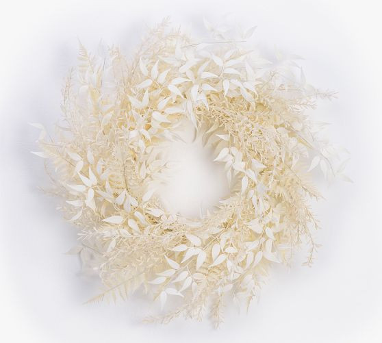 Faux Ruscus Fern Willow Wreath | Pottery Barn (US)