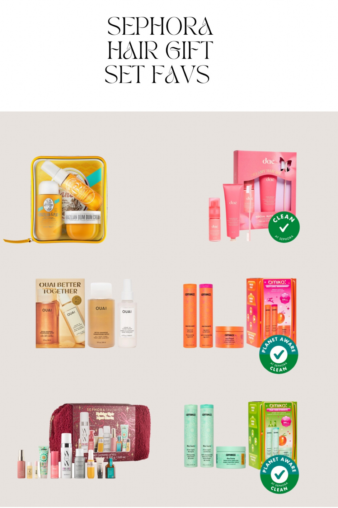 My absolute favorite products from the Sephora holiday hair gift sets 🫧💆🏼‍♀️✨