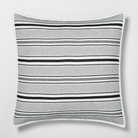 Pillow Sham Textured Stripe Railroad Gray - Hearth & Hand™ with Magnolia | Target