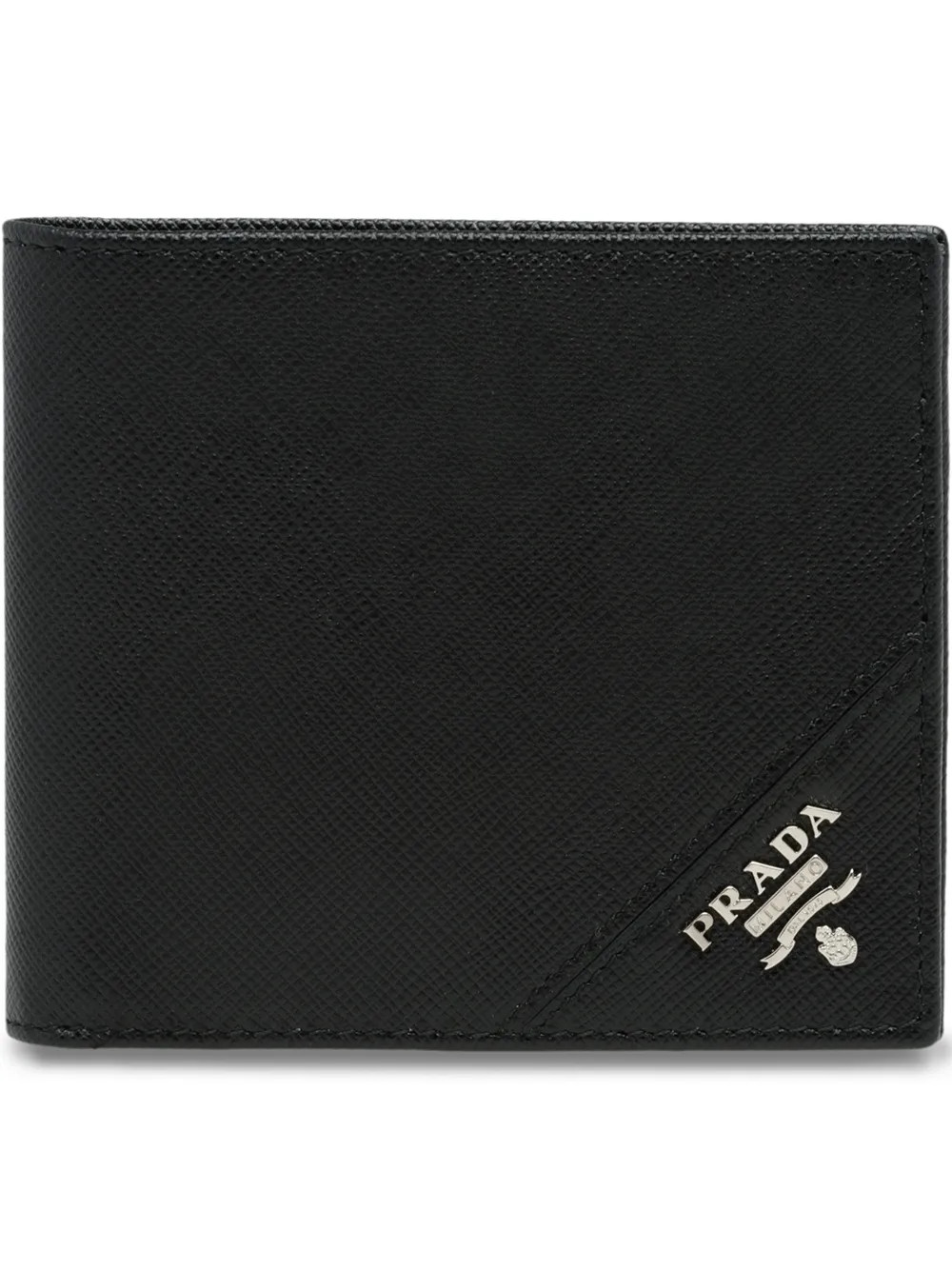 Prada Saffiano-leather wallet - Black | Farfetch Global