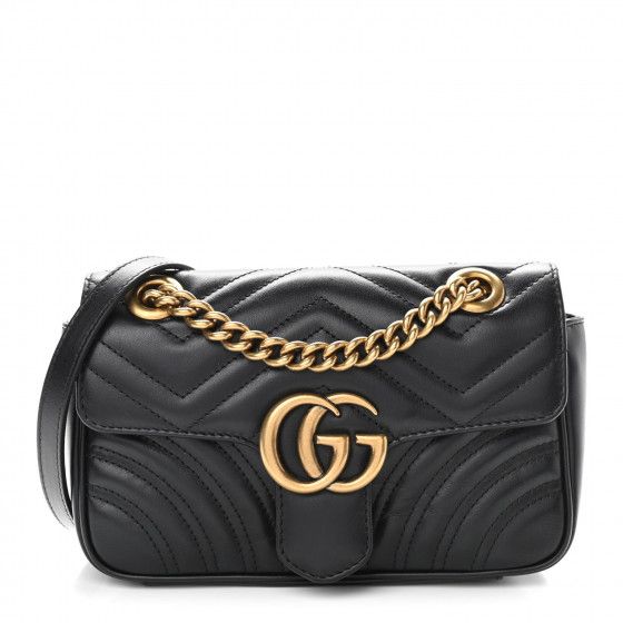 GUCCI

Calfskin Matelasse Mini GG Marmont Shoulder Bag Black | Fashionphile