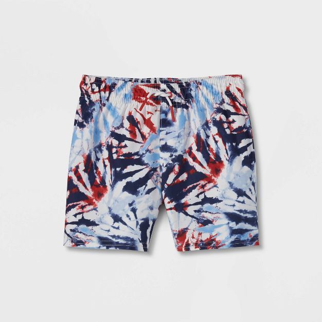 Toddler Boys' Tie-Dye Swim Trunks - Cat & Jack™ Blue | Target