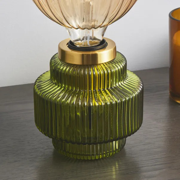 Niamh Ribbed Glass Table Lamp | Dunelm (migrated)