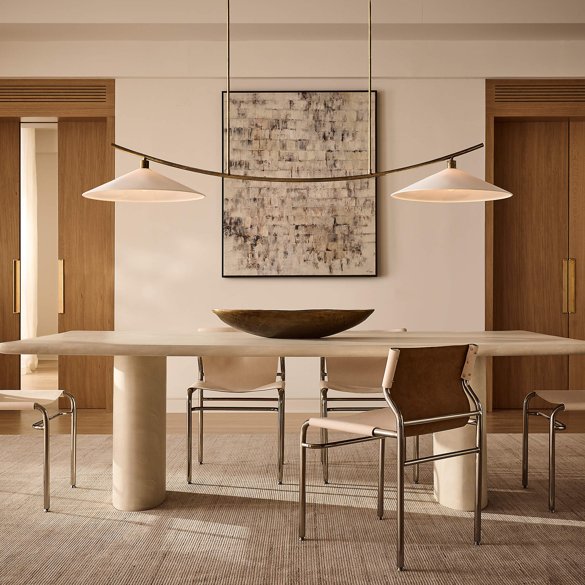 Elio 98" Rectangular Marbled Resin Dining Table | CB2 | CB2