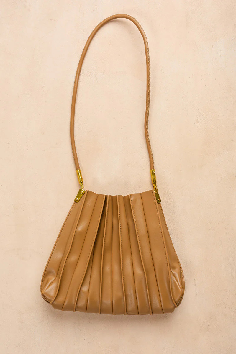 Carrie Pleated Shoulder Bag | Morning Lavender