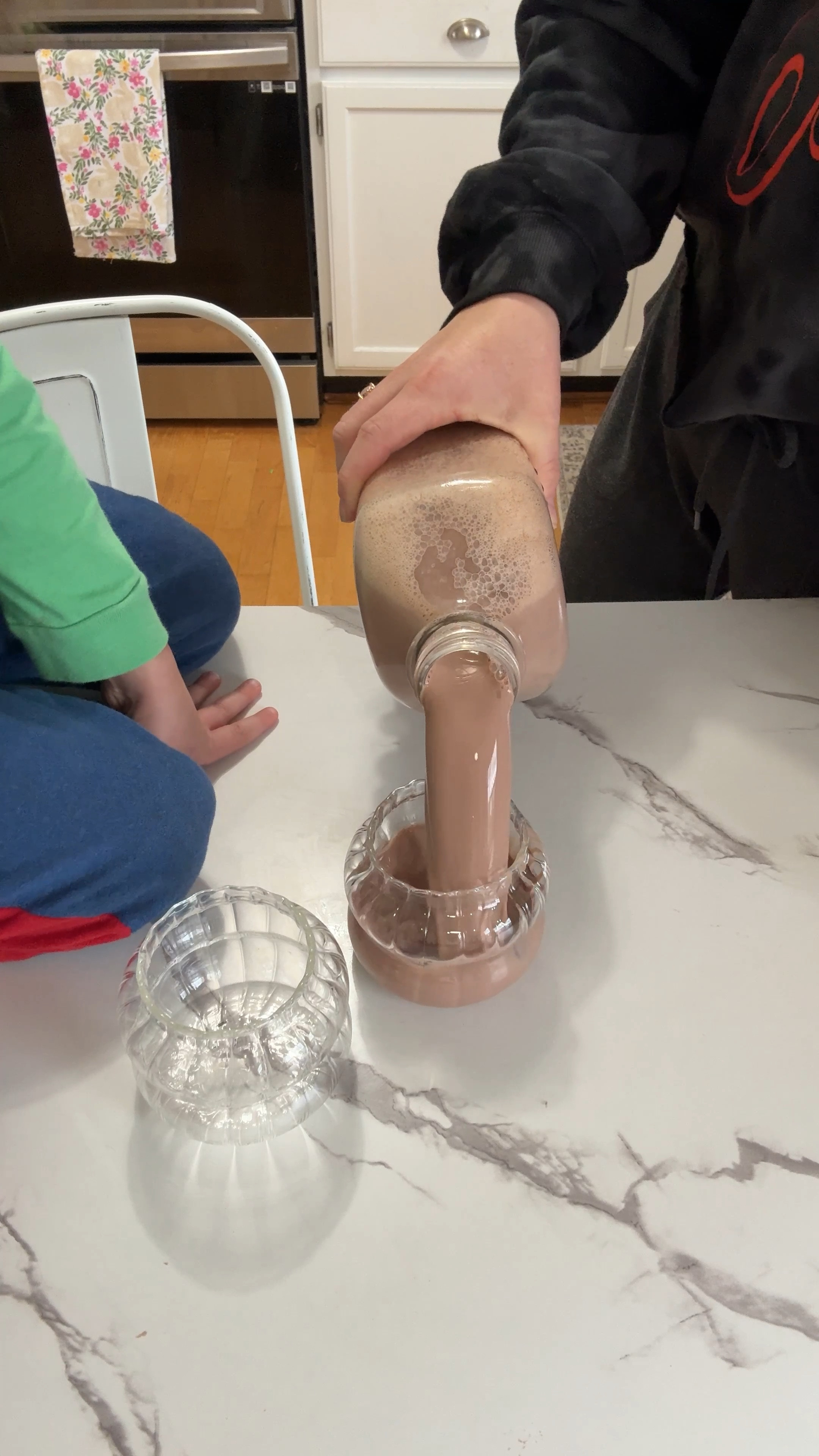 Homemade chocolate milk 