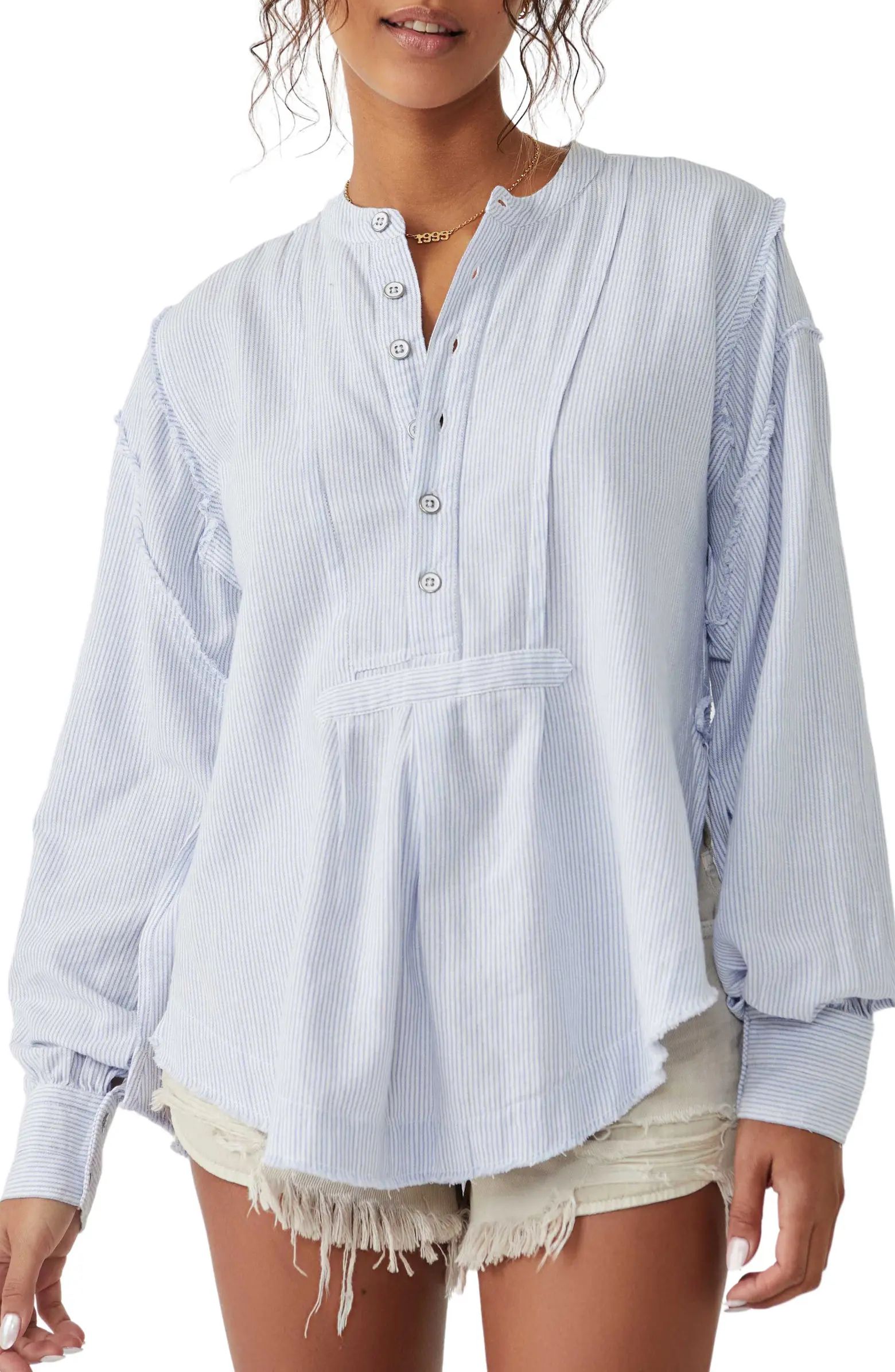 Edge Washed Long Sleeve Shirt | Nordstrom