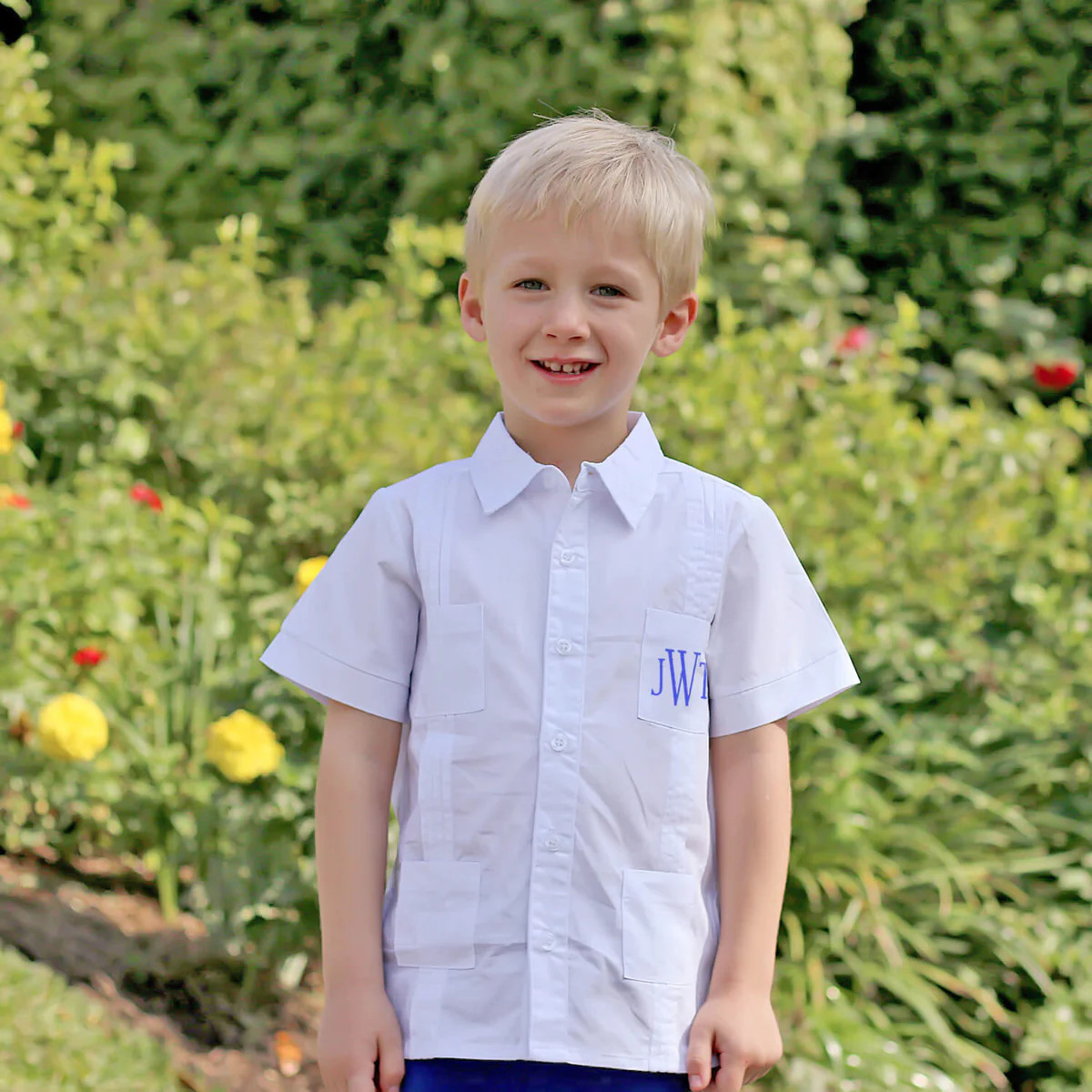 Solid White Guayabera Shirt | Classic Whimsy