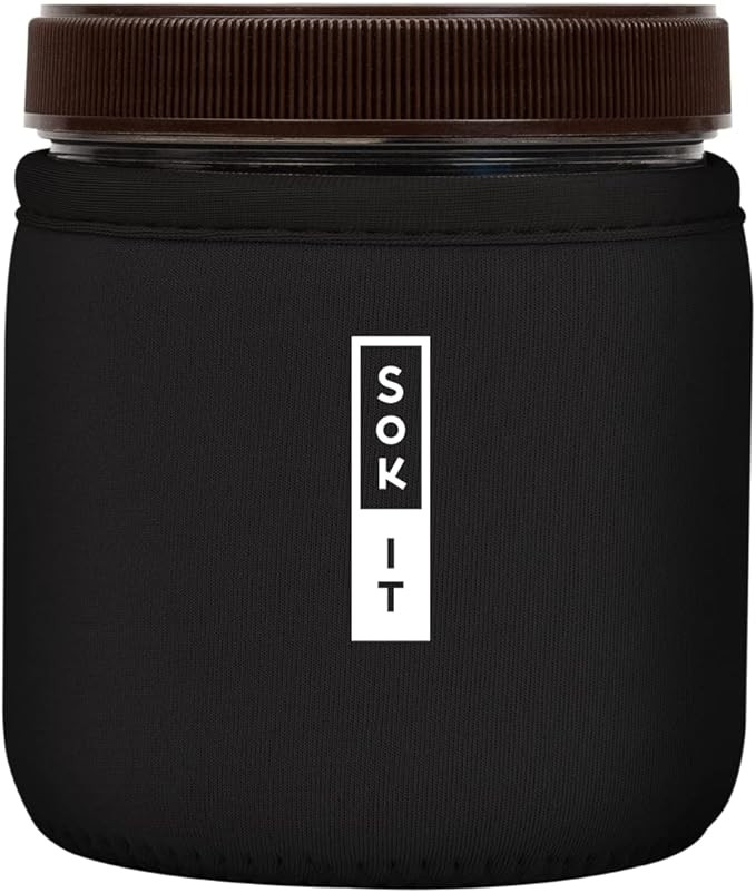 Sok It IceCreamSok Insulated Neoprene Cover (Black, Straight Ice Cream Pints) | Amazon (US)