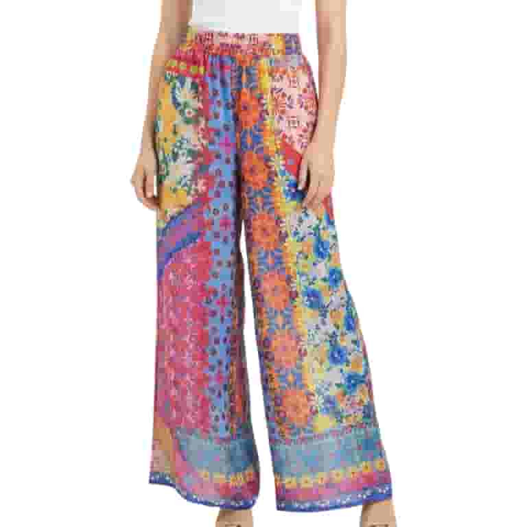 Yopmin Baggy Wide Leg Pants for Women Boho Style Lounge Wide Leg Trousers Loose Ethnic Streetwear... | Walmart (US)
