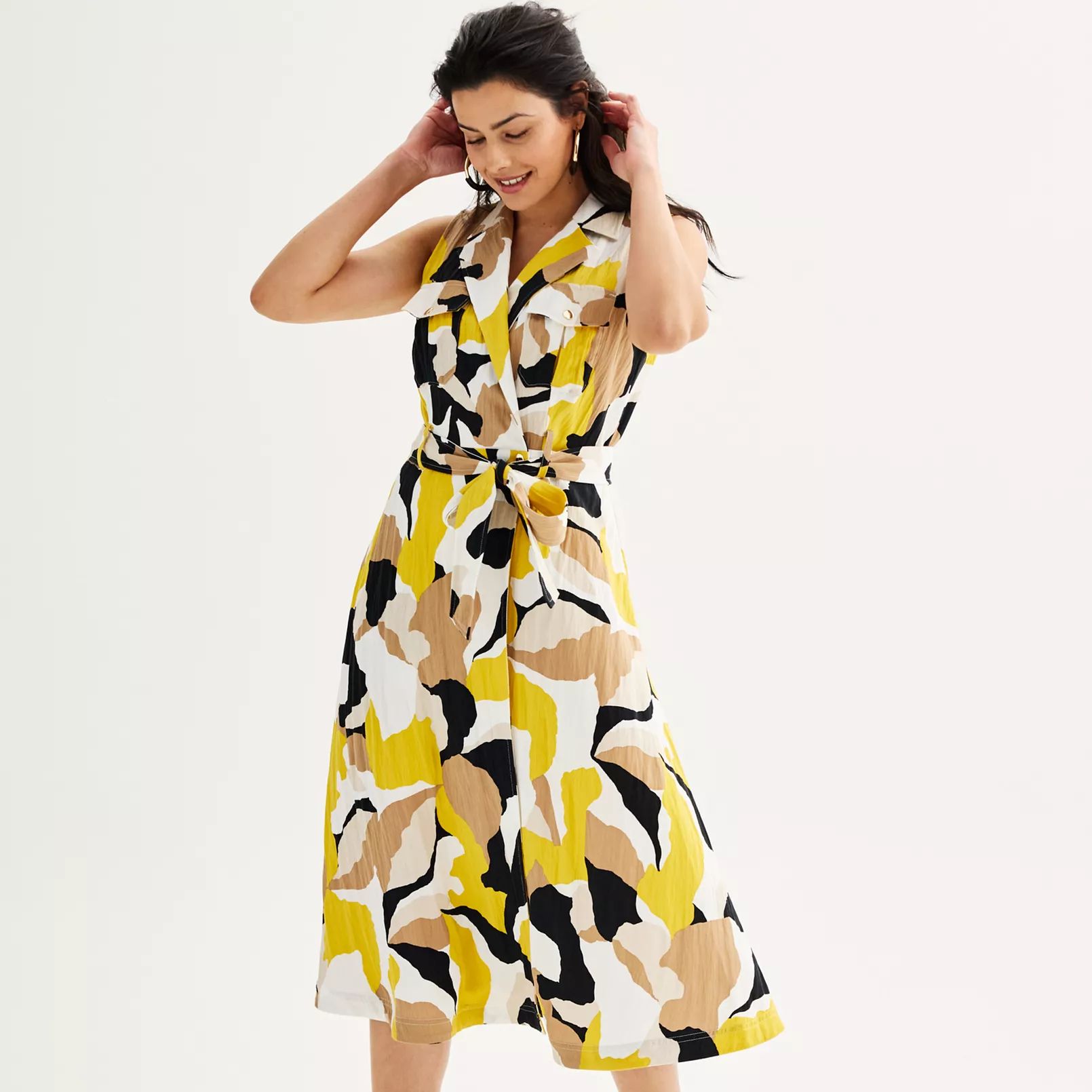 Women's Nine West Sleeveless Utility Midi Dress | Kohl's