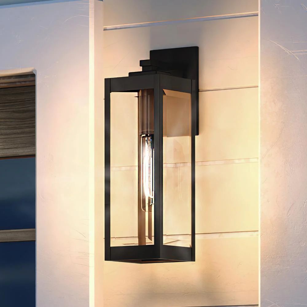 UQL1351 Modern Farmhouse Outdoor Wall Light, 17"H x 6"W, Estate Bronze Finish, Quincy Collection | Urban Ambiance, Inc.