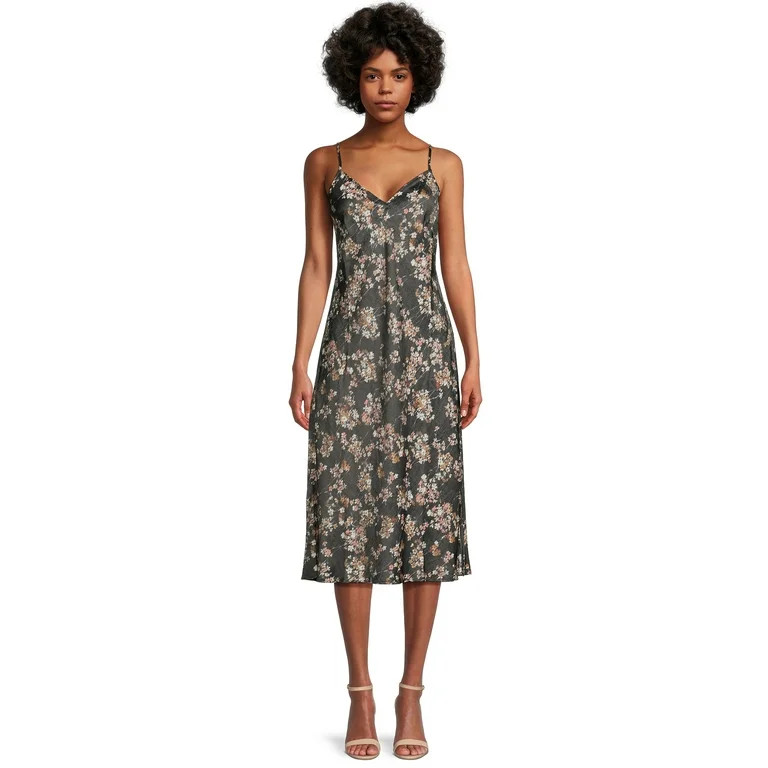 Time and Tru Women's Bias Cut Slip Dress | Walmart (US)