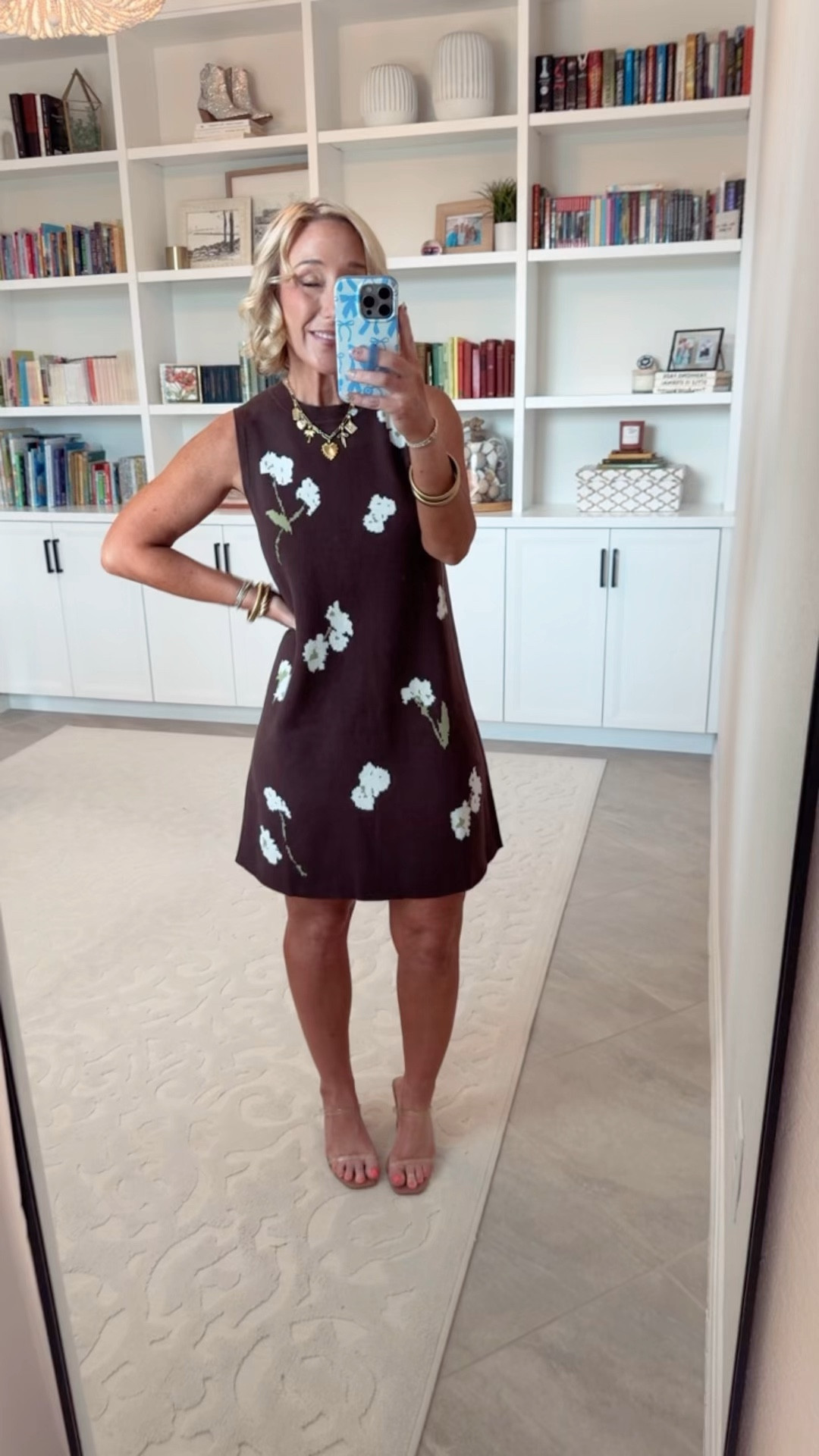 Walmart New Arrivals - teacher outfits:
• Sleeveless floral sweater dress - size SMALL. $30. 2 colors.
• Satin white button down - size small. 
• Boots - size up one. 


#LTKSeasonal #LTKOver40 #LTKFindsUnder50