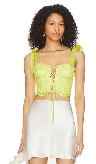 Lyla Bustier Top in Lemon Yellow | Revolve Clothing (Global)