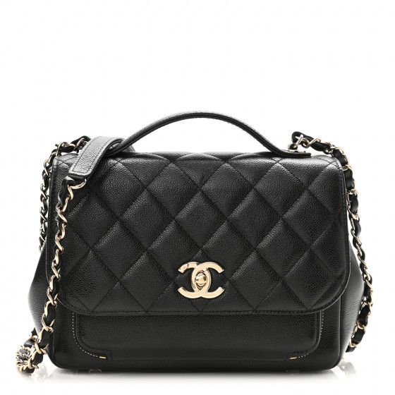 CHANEL Caviar Quilted Medium Business Affinity Flap Black | FASHIONPHILE (US)