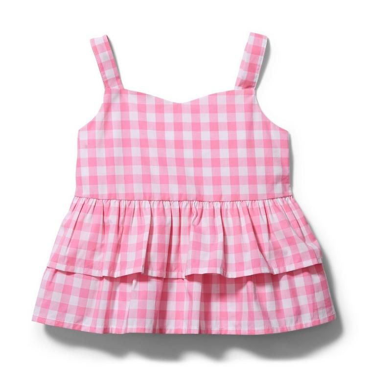 Gingham Tiered Ruffle Top | Janie and Jack