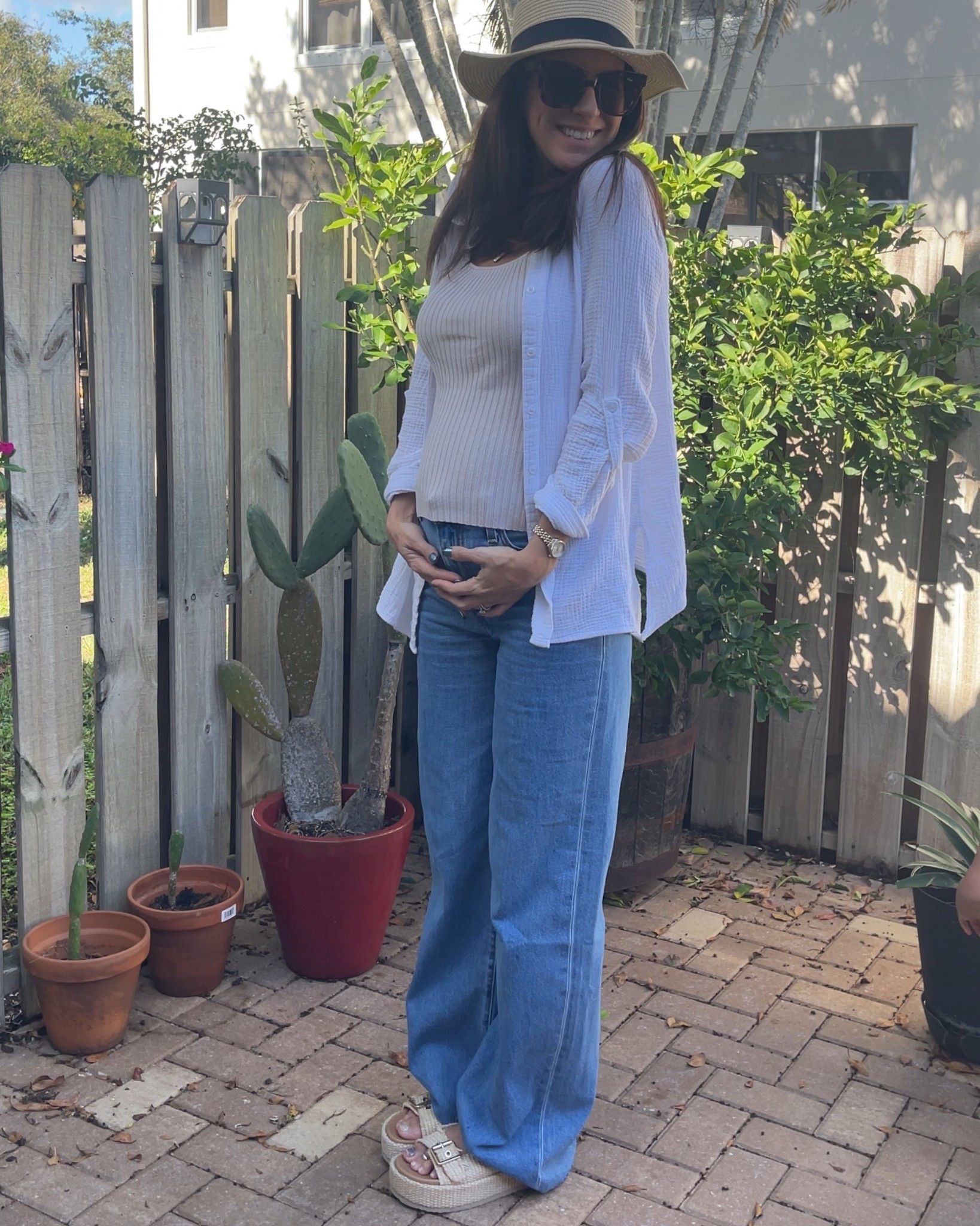 I just sized up in the denim, they aren’t maternity! 

#LTKootd #LTKBump #LTKFindsUnder50