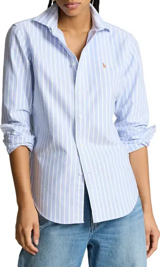 Classic Fit Stripe Cotton Oxford Shirt | Nordstrom