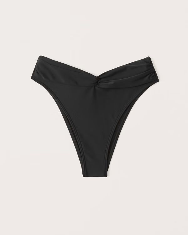 Women's Twist-Front High-Waist High-Leg Cheeky Bottoms | Women's Swimwear | Abercrombie.com | Abercrombie & Fitch (US)