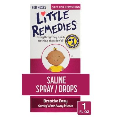 Little Remedies Saline Spray and Drops, Safe for Newborns - 1 fl oz | Target