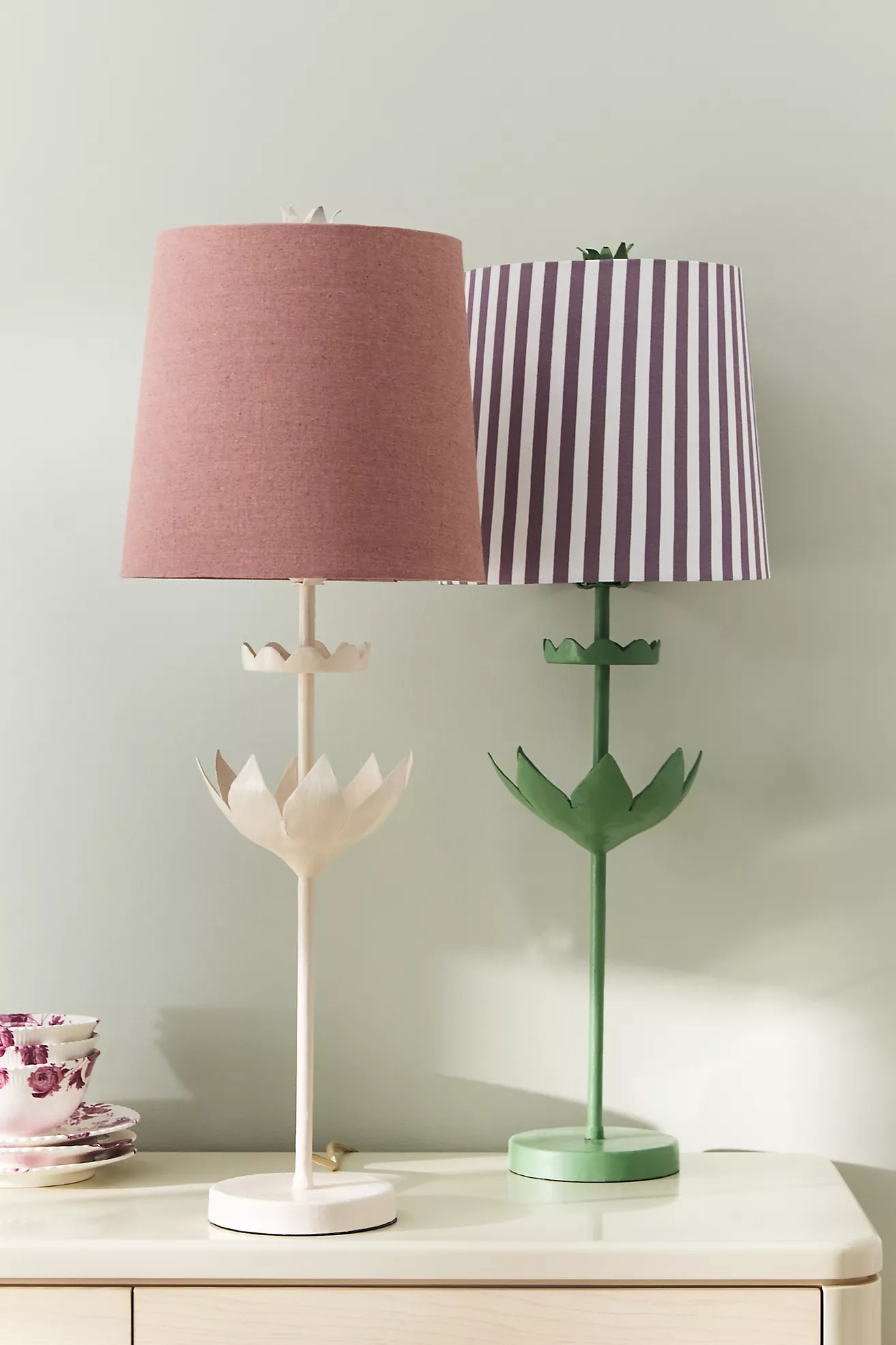 Stray Dog Designs x Anthropologie Double Posy Table Lamp | Anthropologie (US)