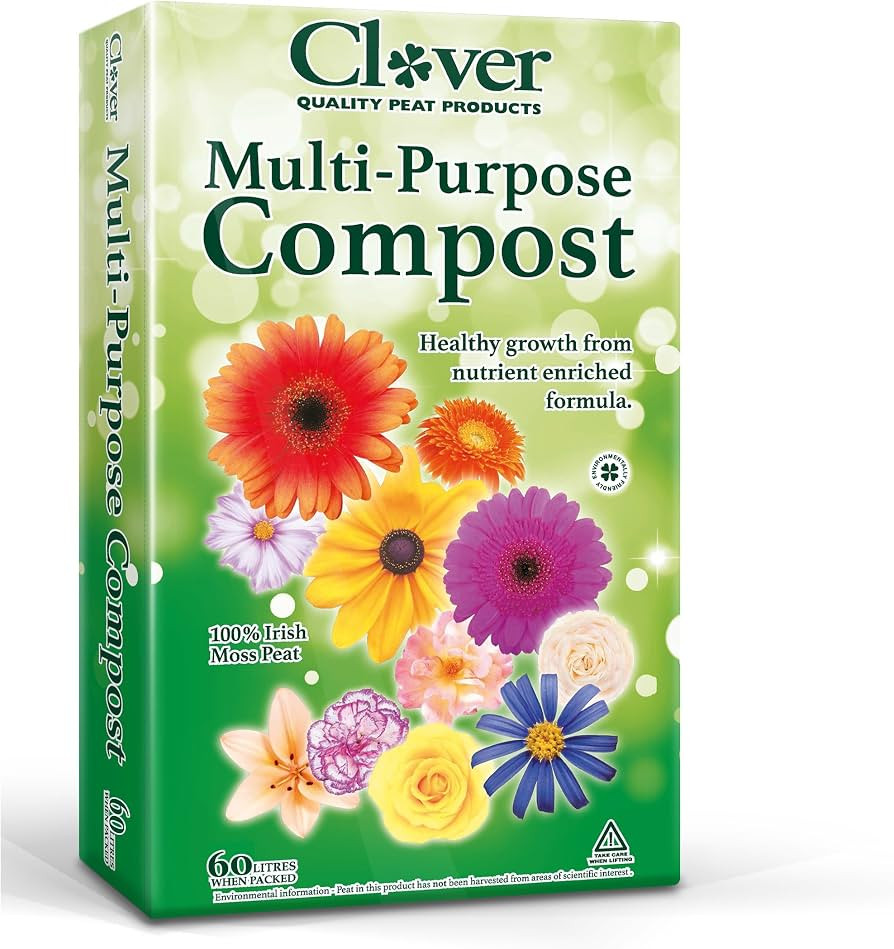 Clover Multi-Purpose Compost - 60 Litres, Healthy Growth from Nutrient Enriched Formula | Amazon (UK)
