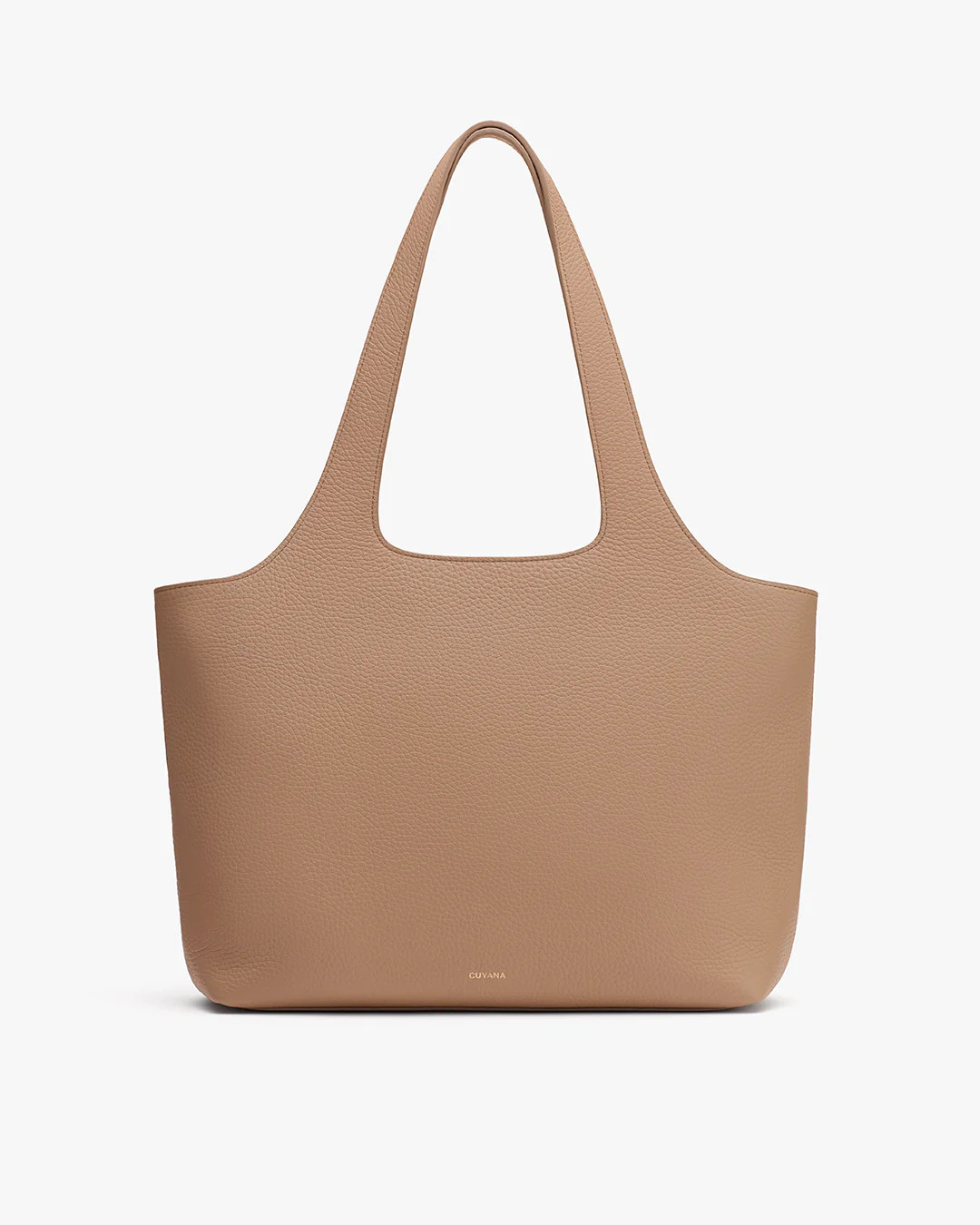 Women's System Zipper Tote 13-Inch Bag in Cappuccino | Size: 13 inch | Pebbled Leather by Cuyana | Cuyana